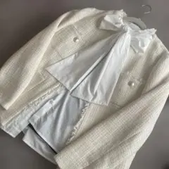 未使用❤︎ ROPÉ PICNIC ツイードジャケット 38サイズ オフホワイト