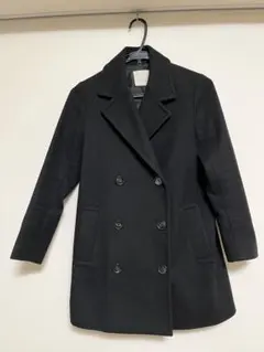 スピックアンドスパン ウールダブルブレストピーコート ブラウン Spick and span ダブルブレストコート サイズ36