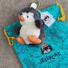 巾着付 Jellycat ジェリーキャット ペンギン マスコット キーホルダー