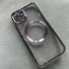 iPhone13用ケース クリア マグネットリング付き