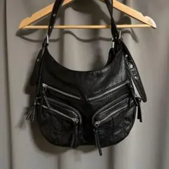 【値下げ中】SHAGGIE アウトポケットヴィンテージバッグ ブラックのサムネイル