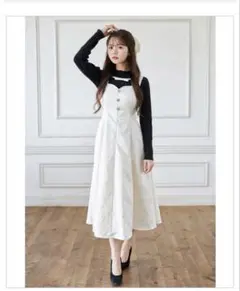 toccoリボン＆ビジュー付きバックレースアップフラワージャガードジャンパー