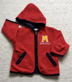 子供用　赤フリースジャンバー　アウター　90cm