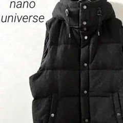 nano universe ダウンベスト フード取り外し ポケット付き シンプル