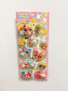 【正規品】ハッピーマーチ　スパンコールパーティー　シール　 キャラクターシール