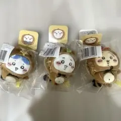 ちいかわ　たぬきだもんくじ　C賞マスコット　ちいかわ　ハチワレ　うさぎ　3点