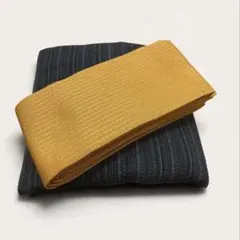 男物 角帯 紺 金茶 浴衣 着物 メンズ 帯のみ 単品