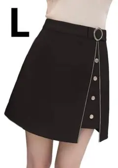 ⭐可愛い⭐ ハイウエスト ショート丈 Aライン ミニスカート　L