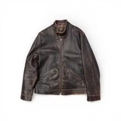 2000s dolce&gabbana crash leather jacket