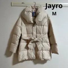 Jayro ジャイロ　ダウンジャケット ピンク　大きな襟　ベルト付き　M
