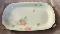 ノリタケ　Fresh Tones 花柄プレート　楕円　平皿