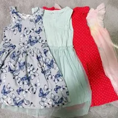 H&M UNIQLO ノースリーブワンピース 100cm