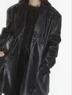 ANDREA&Co. AUBREY◆レザービーズエンブロイダリージャケット