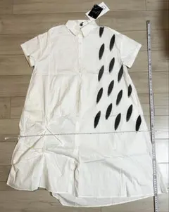 YBN Fashion シャツワンピース ホワイト 半袖