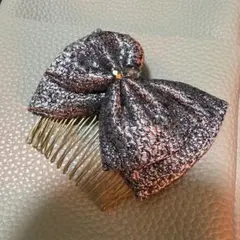 ✨美品✨リボン　髪飾り　ゴールドピンクベージュ