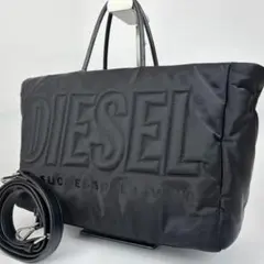 極美品✨ディーゼル ナイロン ショルダー トートバッグ 2way ブラック ロゴ