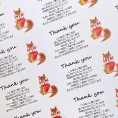 サンキューシール　りす