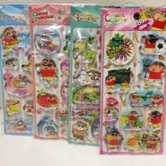 海外正規品 クレヨンしんちゃん ウォーターシール シャカシャカシール 4枚セット