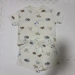 H&M 犬柄 セットアップ 半袖Tシャツ ショートパンツ 80