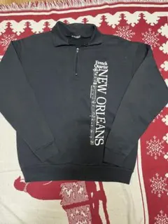 ハーフジップスウェット　古着　ヴィンテージ