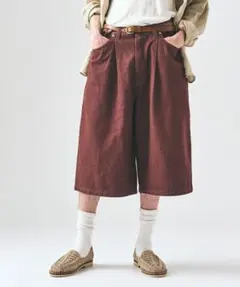 90s fila wine red baggy shorts 膝上 w34のサムネイル