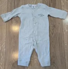 送料込 プチバトーストライプ柄ロンパース 6M/67cm