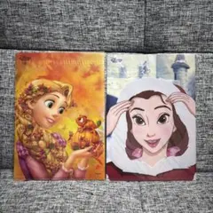 ラプンツェルとベルのクリアファイル2枚セット
