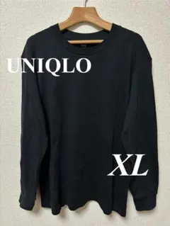 【UNIQLO】美品 ソフトタッチクルーネックTシャツ XL ブラック