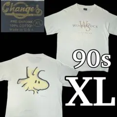 90s PEANUTS ウッドストック スヌーピーWEAR 生成りTシャツ XL