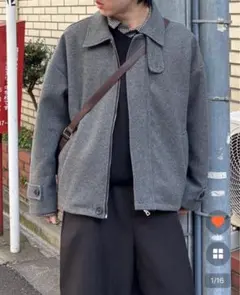 nugu ici ヘリンボーンハーフコート