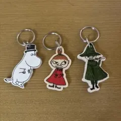 ムーミン　木製　キーホルダー　3個セット