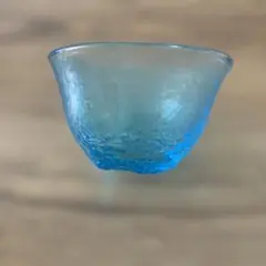 ブルー★ガラス★和レトロ★お猪口。