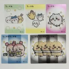 ちいかわ フィッシュソーセージ クリアカード うさぎ　ハチワレ　古本屋　ラッコ