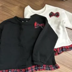 リボン付きトレーナー2枚セット