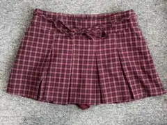 Hollister プリーツミニスカート チェック柄 赤