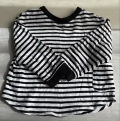 BREEZE 白黒ストライプ 長袖カットソー 100
