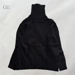 GU タートルネックセーター シンプル 長袖 毛使用 トップス メンズM