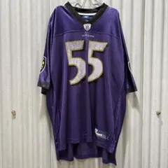 【送料無料】 USA 古着 NFL ボルチモア・レイブンズ 55 ゲームシャツ