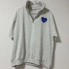 INGNI ハーフジップ 半袖 スウェット グレー