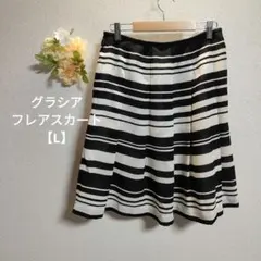 グラシア フレアスカート【L】大人可愛い 美シルエット 通勤コーデ 体型カバーのサムネイル