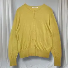 Lugnoncure ルノンキュール 綿カーディガン F マスタード 春秋きれい