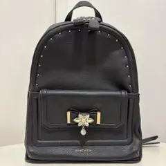 サマンサベガ　ビジュー リボン リュック ブラック