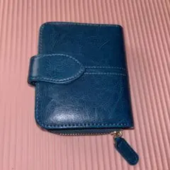 BANYANU 二つ折り財布 ターコイズ ブルー