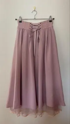 axes femme POETIQUE バックフリルレースアップスカートのサムネイル