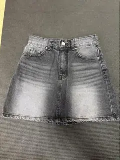 ブラックデニムミニスカート サイズ26 (S)