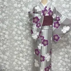 市田ひろみ５６ 化繊 洗える ポリエステル 色無地 夏 紗紬 反物 深紫色系 市田ひろみ55 化繊 洗える ポリエステル 色無地 夏 紗紬 水色系
