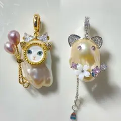 閉店セール　淡水パール　組み合わせ2点セット　ペンダント