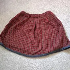 familiar　チェックスカート　リバーシブル