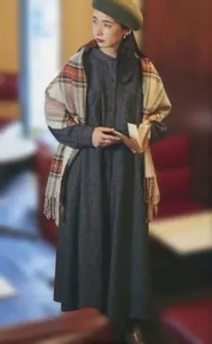 studio CLIPkazumi 裾揺れアウターワンピース ヘリボーン