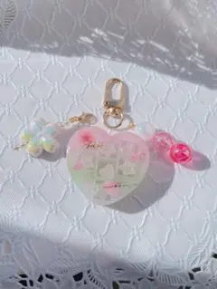 シェイカーキー 桜 レジン ハート シェイカー シャカシャカキー